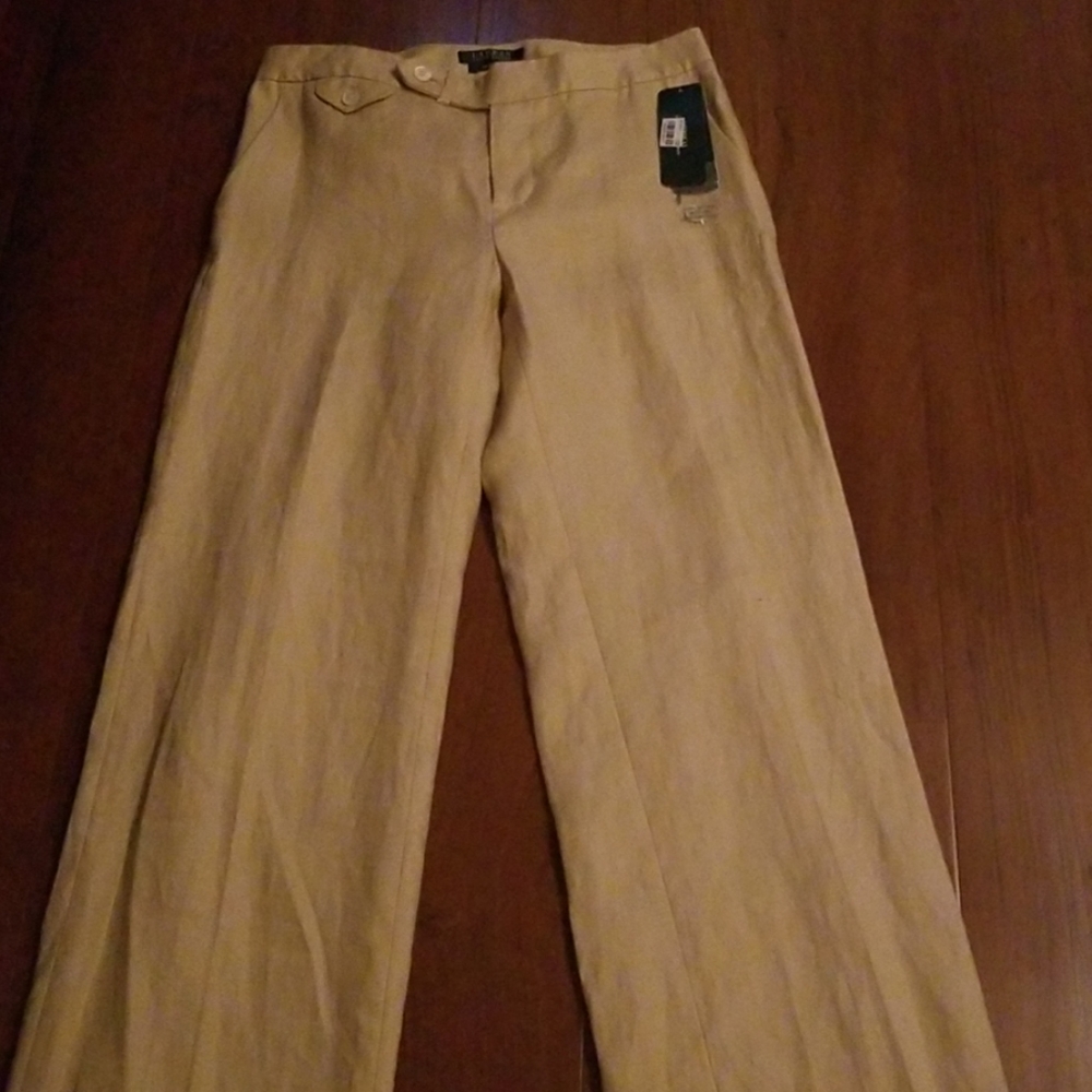 Ralph Lauren Tan Linen Pants